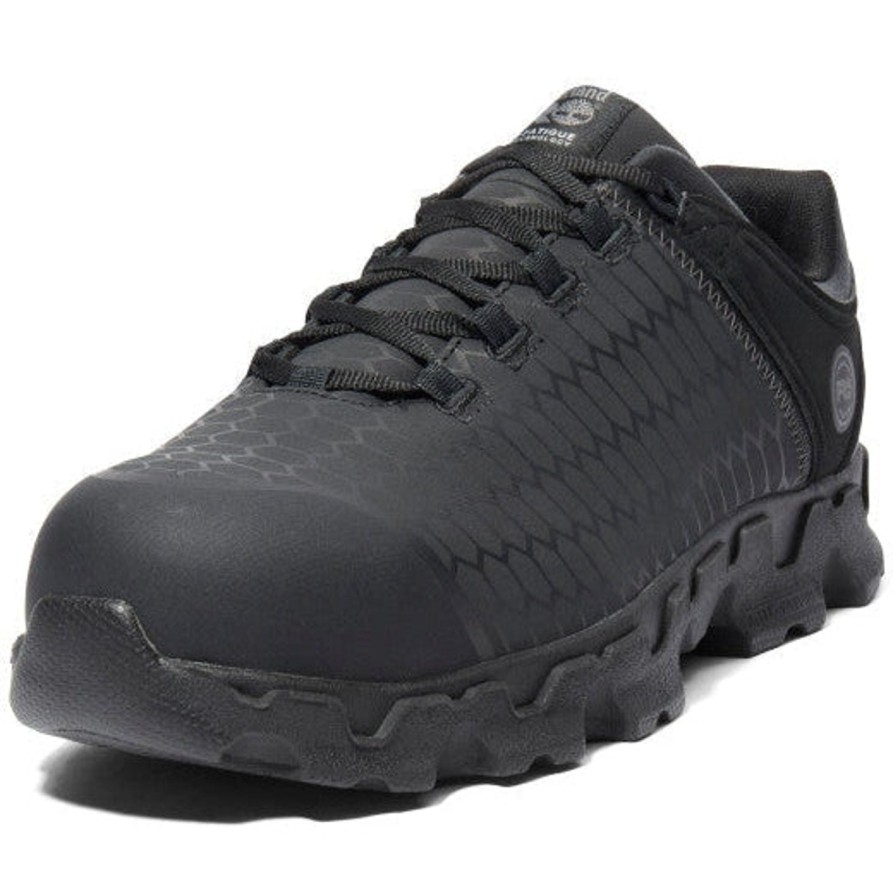 Men'S Timberland Pro | Timberland Pro Men'S Powertrain Sport At Sneaker Work Shoe Tb0A1Q3F001 Black