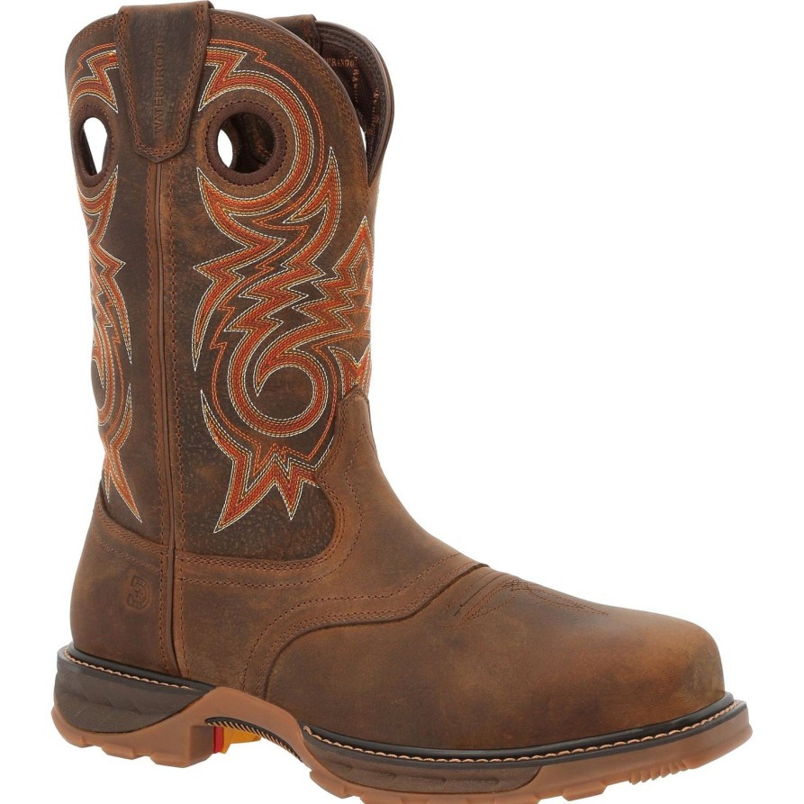 Men'S Durango | Durango Men'S Maverick Xp 11" Comp Toe Wp Western Work Boot - Ddb0365 Brown