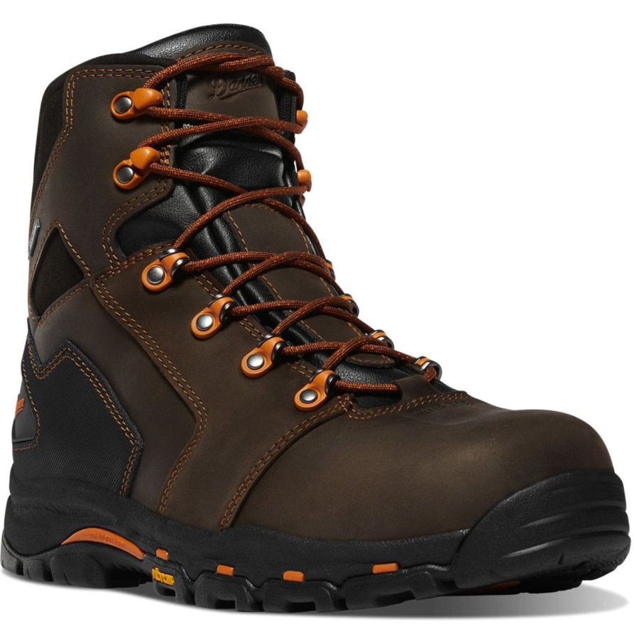 Men'S Danner | Danner Men'S Vicious 6" Comp Toe Wp Slip Resist Work Boot 13879 Brown