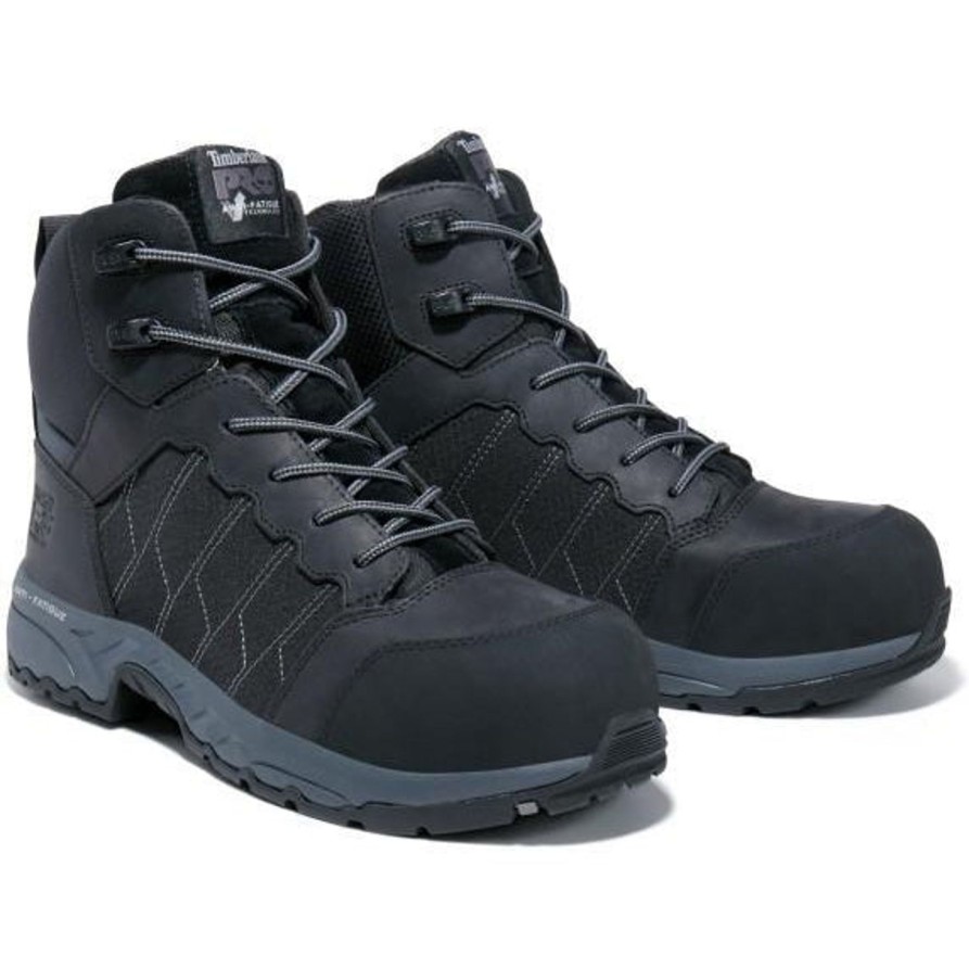 Men'S Timberland Pro | Timberland Pro Men'S Payload 6" Comp Toe Work Boot Tb0A27Jb001 Black