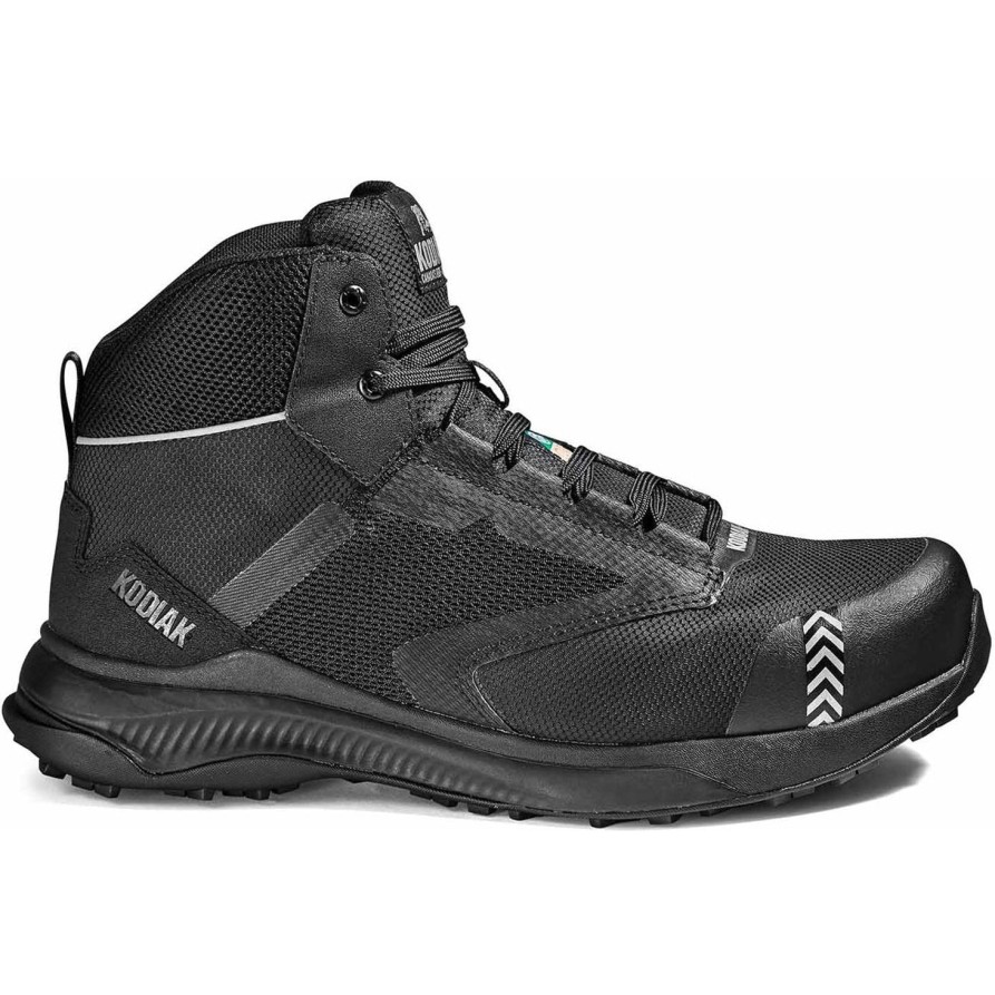 Men'S Kodiak | Kodiak Men'S Quicktrail Mid Ct Athletic Safety Work Shoe 4Thqbk Black