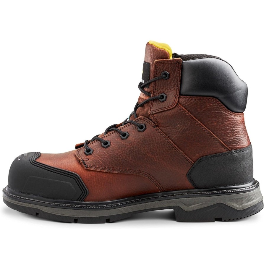 Men'S Terra | Terra Men'S Patton 6" At Waterproof Safety Work Boot 4Ns6Bn Brown