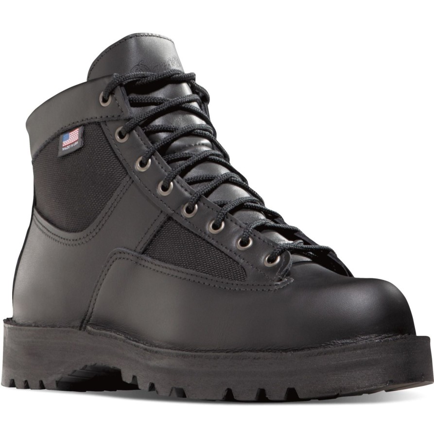 Men'S Danner | Danner Men'S Patrol Usa Made 6" Waterproof Duty Boot 25200 Black