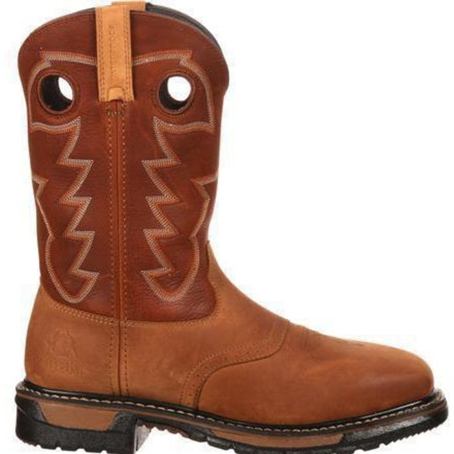 Men'S Rocky | Rocky Men'S Original Ride Steel Toe Wp Western Boot Rkyw041 Brown