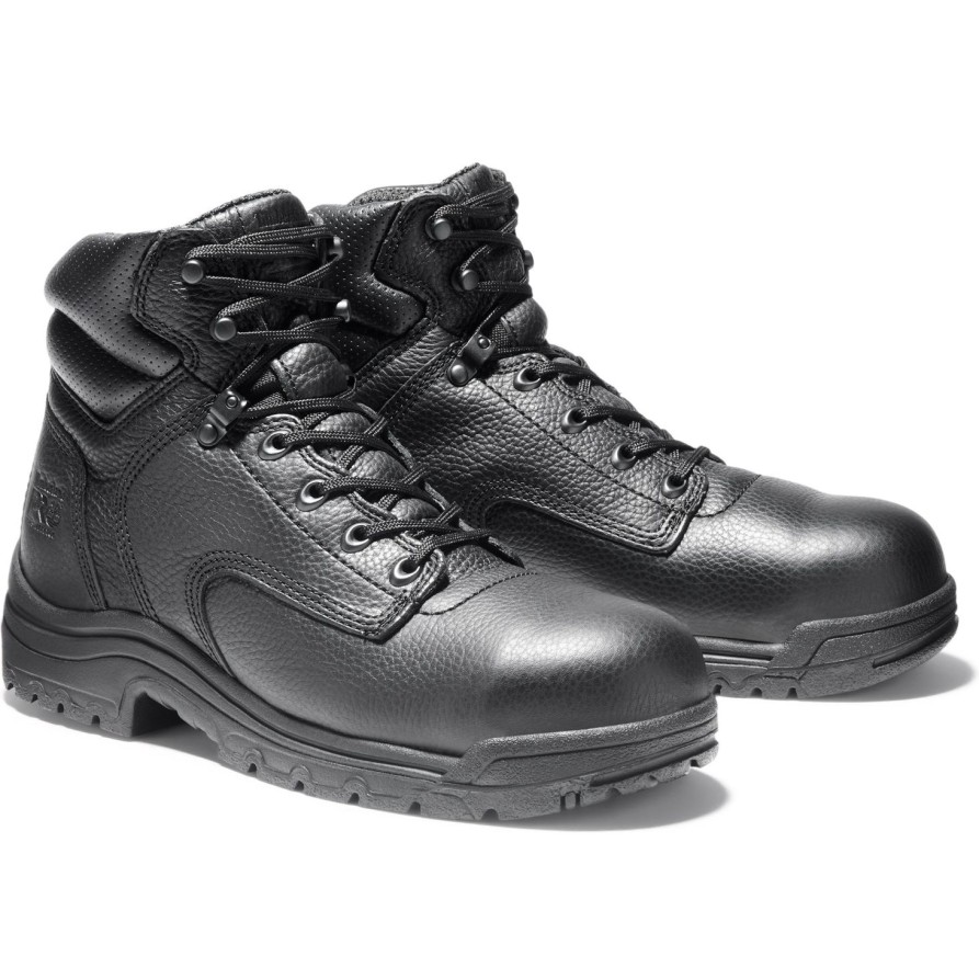 Men'S Timberland Pro | Timberland Pro Men'S Titan 6" Alloy Toe Work Boot Tb026064001 Black