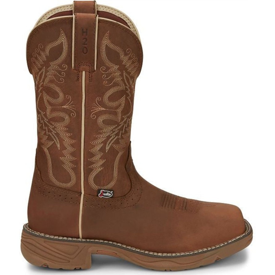 Women'S Justin | Justin Women'S Rush 11" Waterproof Western Work Boot Se4353 Tan