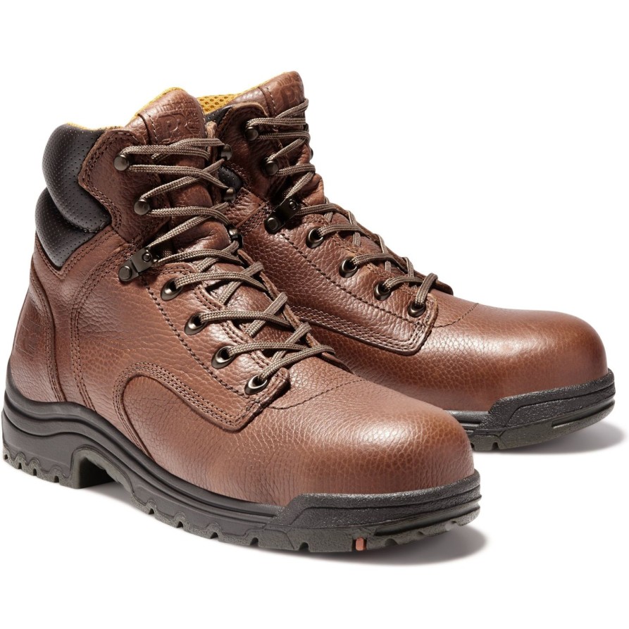 Men'S Timberland Pro | Timberland Pro Men'S Titan 6" Alloy Toe Work Boot Coffee - Tb026063214