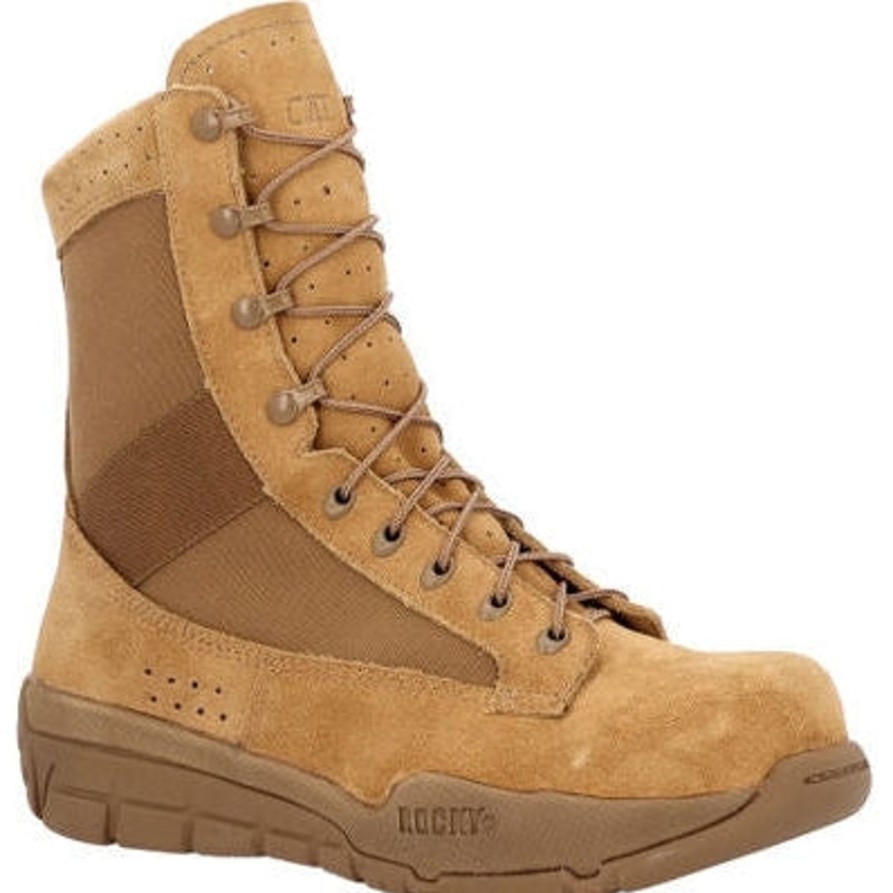 Men'S Rocky | Rocky Men'S C4T Pt Tactical Military Boot -Coyote Rkc140 Brown