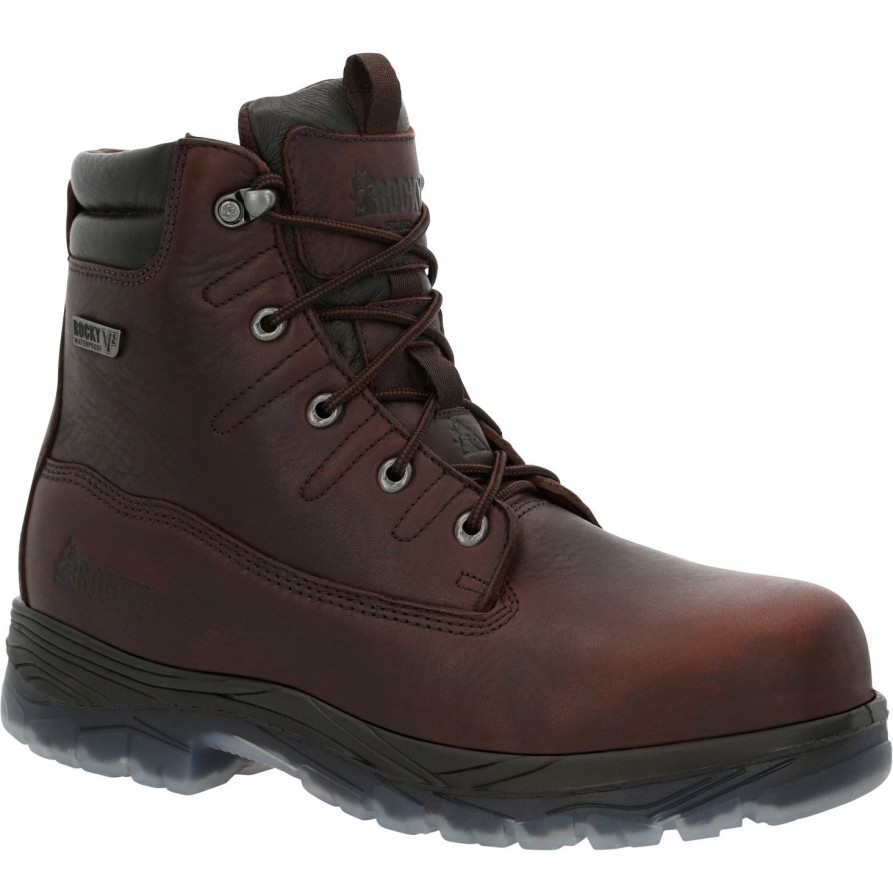 Men'S Rocky | Rocky Men'S Forge 6" Composite Toe Wp Work Boot Rkk0356 Brown