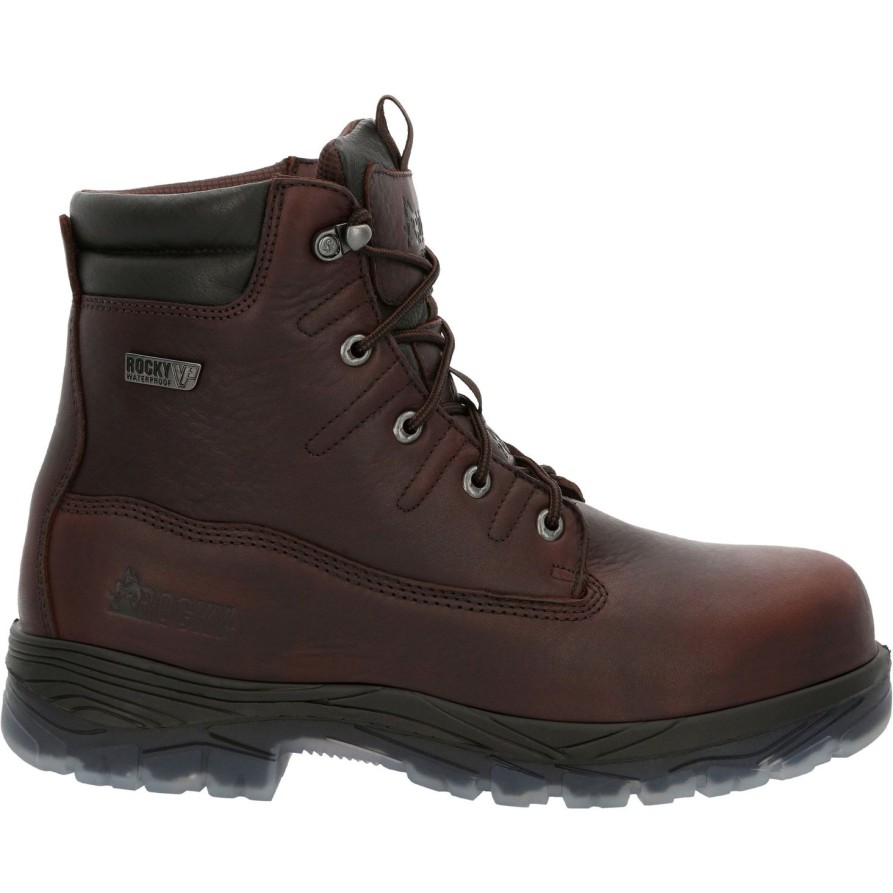 Men'S Rocky | Rocky Men'S Forge 6" Composite Toe Wp Work Boot Rkk0356 Brown