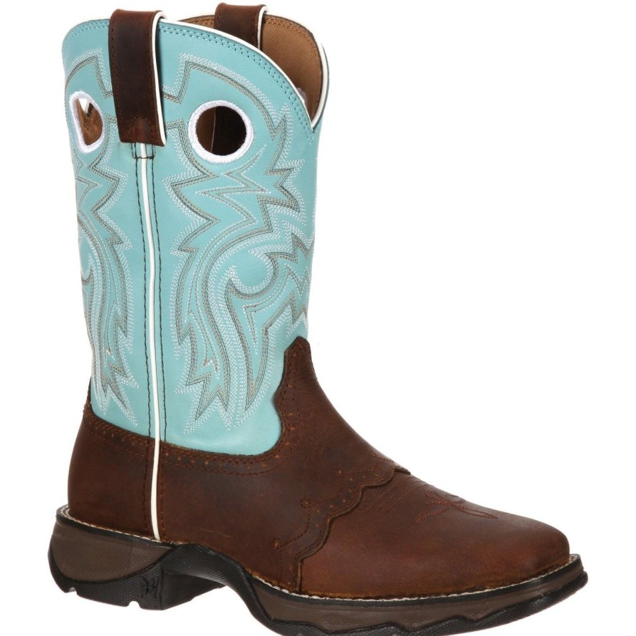 Women'S Durango | Durango Women'S Lady Rebel Square Toe Western Boot Rd3471 Brown