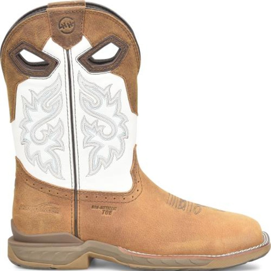 Men'S Double H | Double H Men'S 11" Wd Square Toe Comp Toe Roper Work Boot Dh5426 Brown