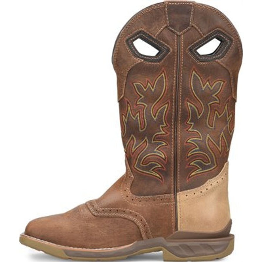 Men'S Double H | Double H Men'S Phantom 13" Wpwide Sq Toe Roper Work Boot Dh5378 Brown