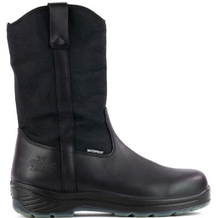 Men'S Thorogood | Thorogood Thoro-Flex 10" Comp Toe Wp Pr Pull-On Duty Boot 804-6136 Black