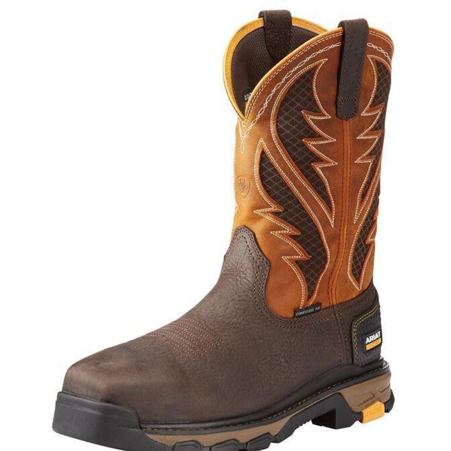 Men'S Ariat | Ariat Men'S Intrepid Venttek 11" Work Boot 10023042 Brown