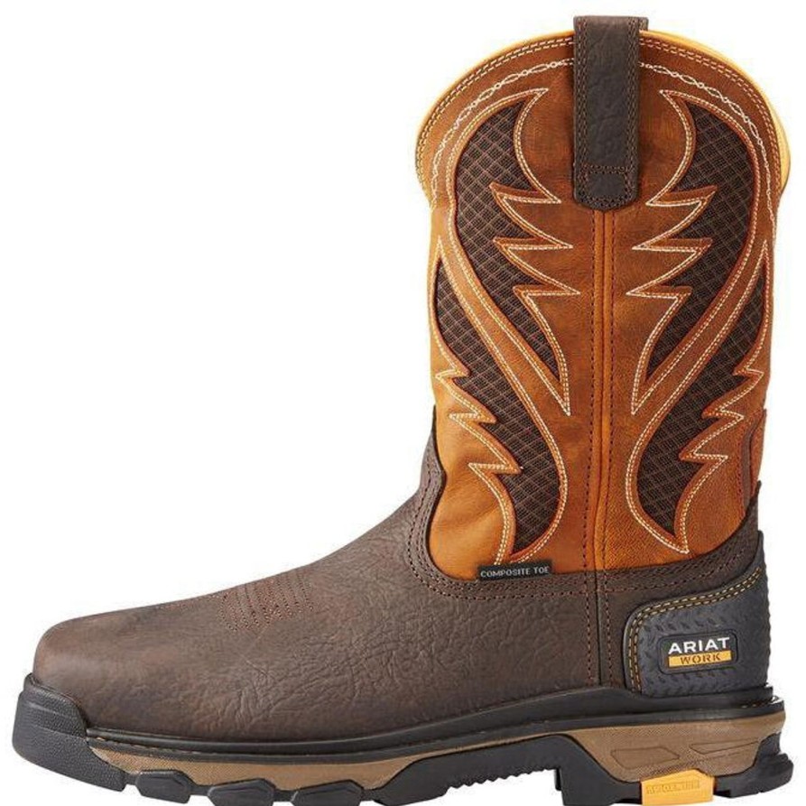 Men'S Ariat | Ariat Men'S Intrepid Venttek 11" Work Boot 10023042 Brown