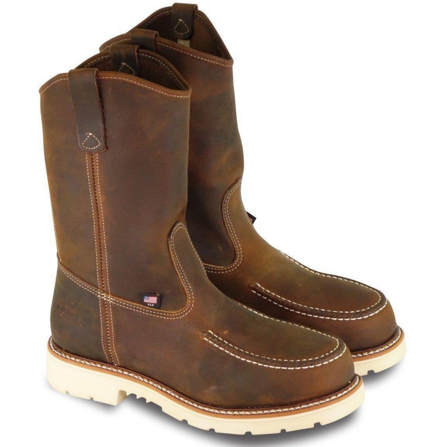 Men'S Thorogood | Thorogood Men'S 11" Usa Made Ranch Stl Moc Toe Work Boot 804-3311 Brown