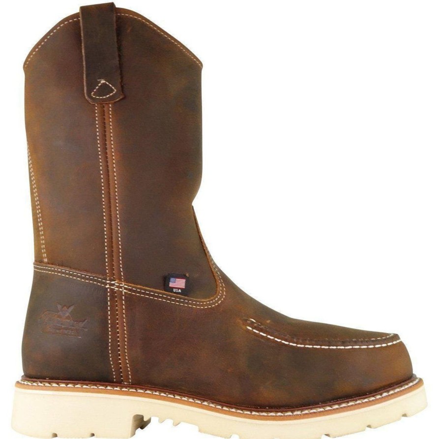 Men'S Thorogood | Thorogood Men'S 11" Usa Made Ranch Stl Moc Toe Work Boot 804-3311 Brown