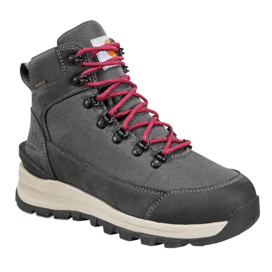 Women'S Carhartt | Carhartt Women'S Storm 6" Wp Alloy Toe Hiker Work Boot Fh6587-W Charcoal