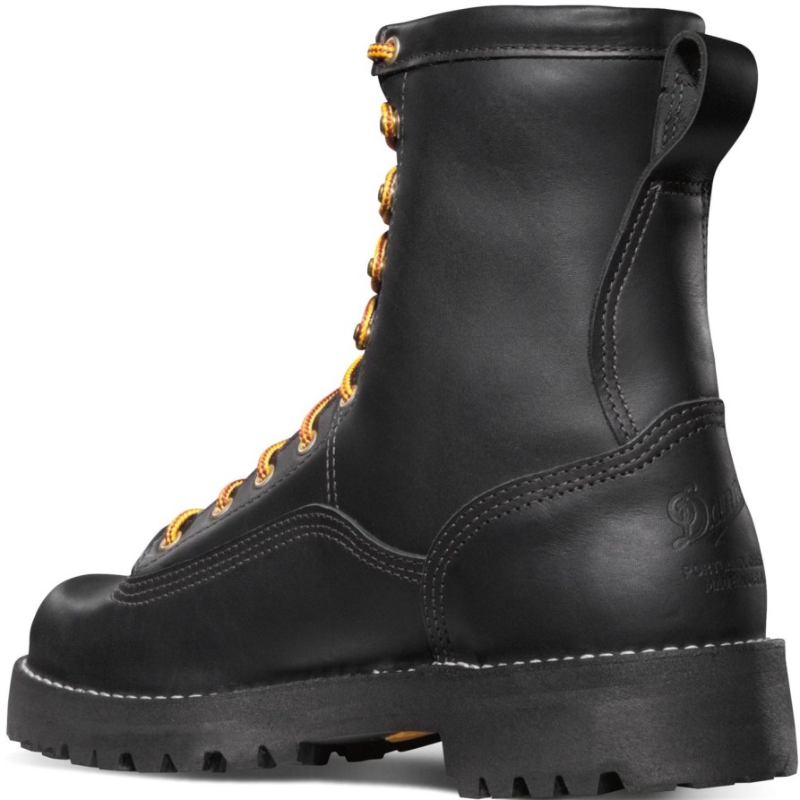 Men'S Danner | Danner Men'S Rain Forest Usa Made 8" Soft Toe Wp Work Boot 14100 Black