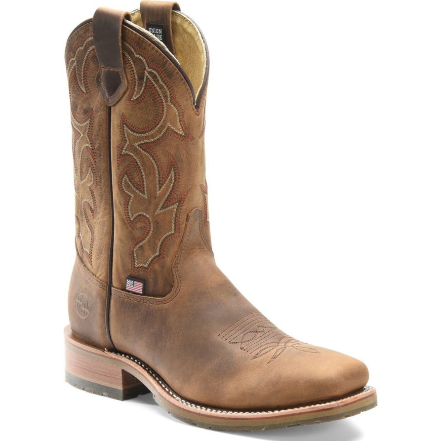 Men'S Double H | Double H Men'S Anton 11" Steel Toe Usa Made Western Work Boot - Dh4637 Light Brown