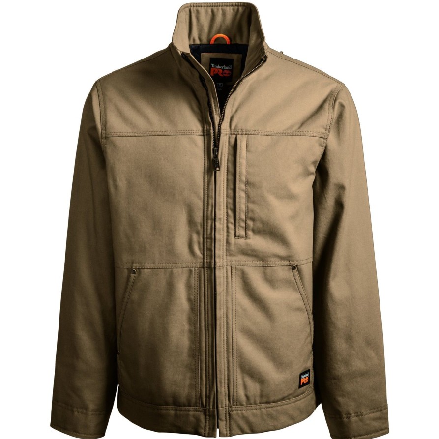 Men'S Timberland Pro | Timberland Pro Men'S Stand Up Collar Balluster Work Jacket Tb0A1Oujd02 Dark Wheat