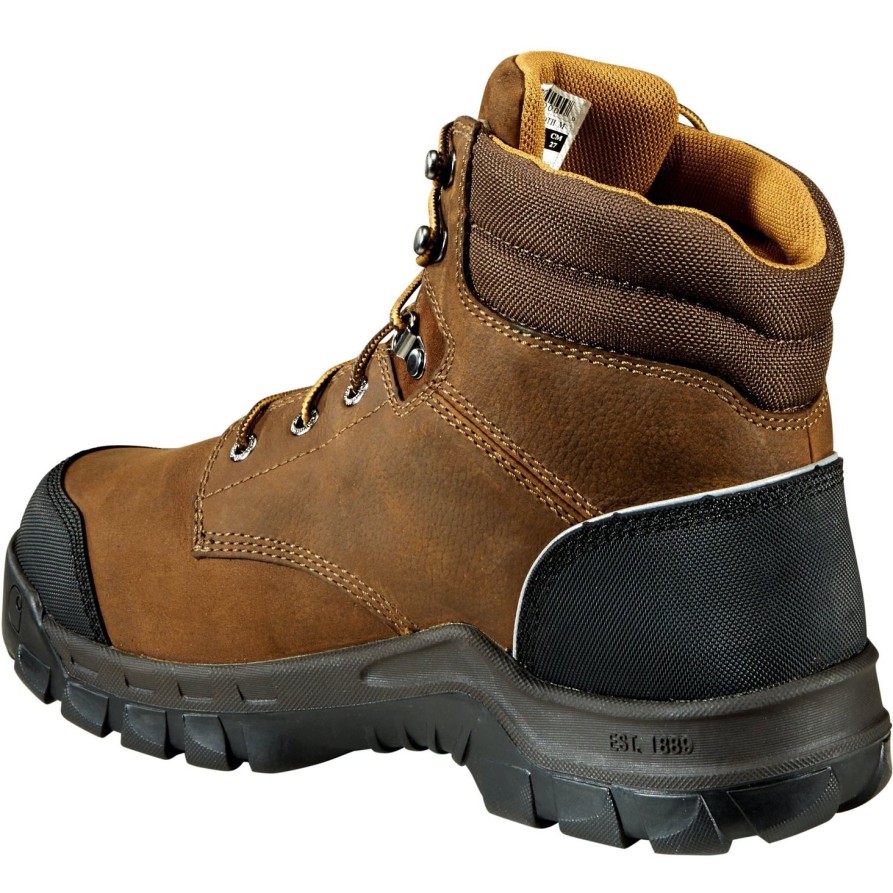 Men'S Carhartt | Carhartt Men'S 6" Comp Toe Wp Metguard Work Boot Cmf6720 Brown