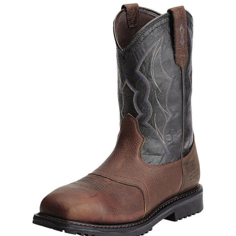 Men'S Ariat | Ariat Men'S Rigtek 11" Wide Square Comp Toe Wp Western Work Boot - 10012932 Brown