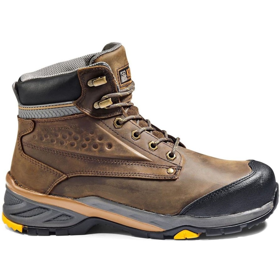 Men'S Kodiak | Kodiak Men'S Crusade 6" Comp Toe Wp Hiker Safety Work Boot K4Nkad Brown