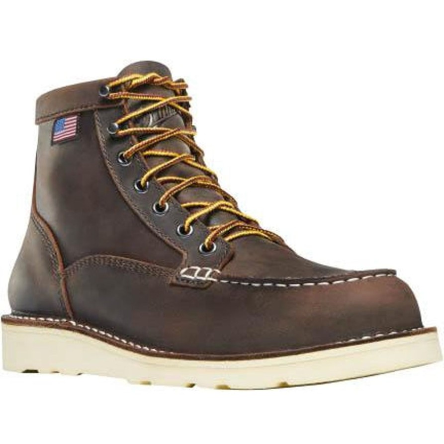 Women'S Danner | Danner Women'S Bull Run 6" St Moc Toe Wedge Work Boot 15576 Brown