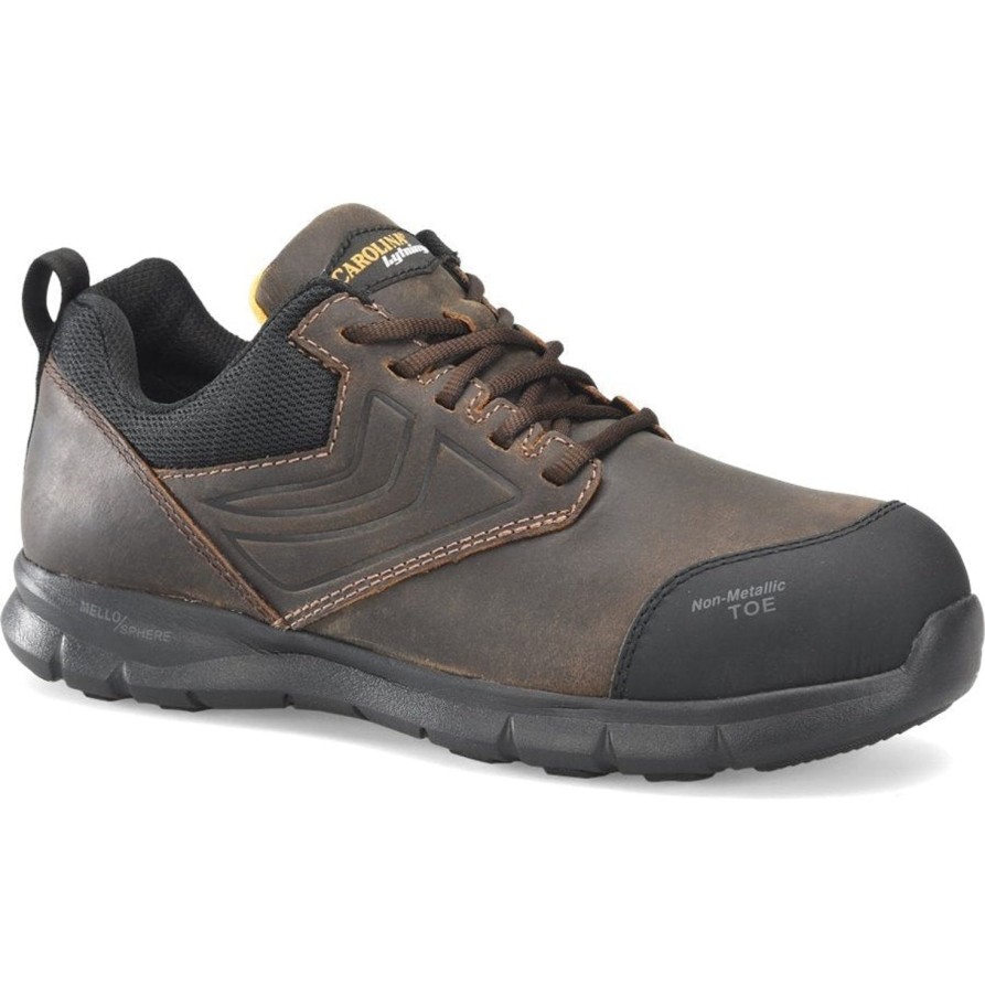 Men'S Carolina | Carolina Men'S Lytning 1.9 Low Cut Comp Toe Work Shoe - Brown - Ca1910 Dark Brown