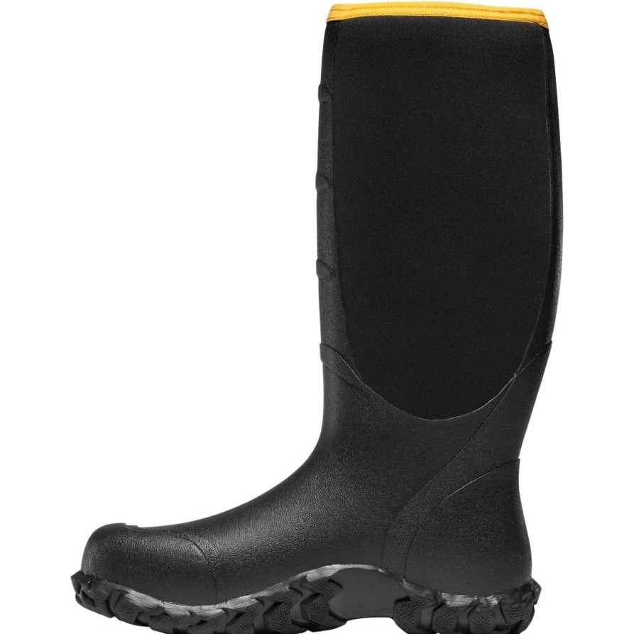 Men'S LaCrosse | Lacrosse Men'S Alpha Lite 16" Ins Rubber Work Boot 200063 Black