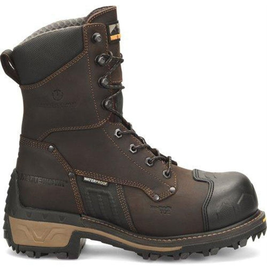 Men'S Matterhorn | Matterhorn Men'S Max 8" Comp Toe Wp Logger Work Boot Mt2560 Brown