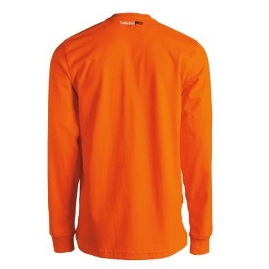 Men'S Timberland Pro | Timberland Pro Men'S Flame Resistant Long Sleeve Work Henley Tb0A23P4Y86 Orange