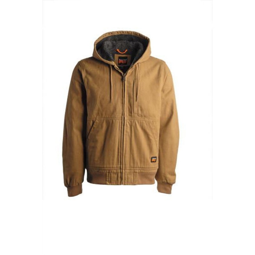 Men'S Timberland Pro | Timberland Pro Men'S Gritman Lined Canvas Hooded Jacket Tb0A1Vb4D02 Wheat