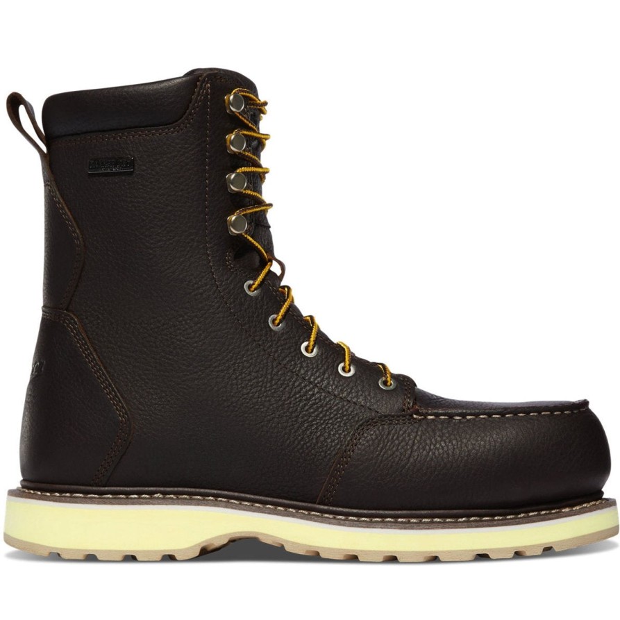 Men'S Danner | Danner Men'S Cedar River 8" At Waterproof Slip Resist Work Boot 14306 Brown