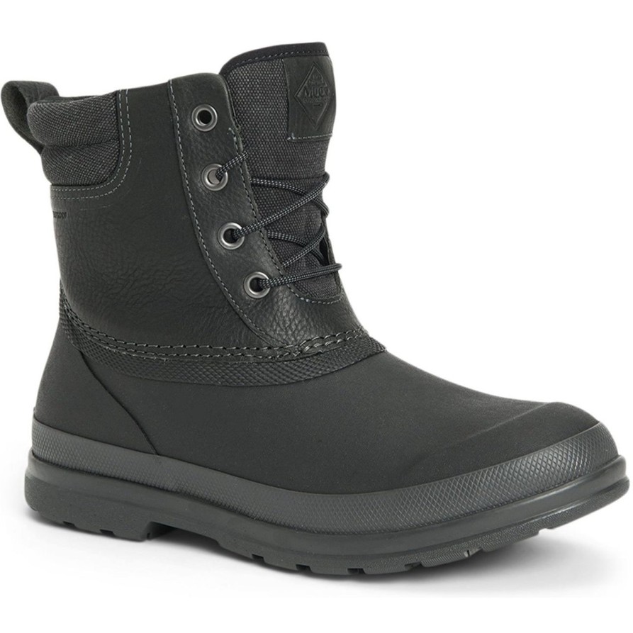 Men'S Muck | Muck Men'S Originals Duck Lace Waterproof Duty Boot Odl-000 Black