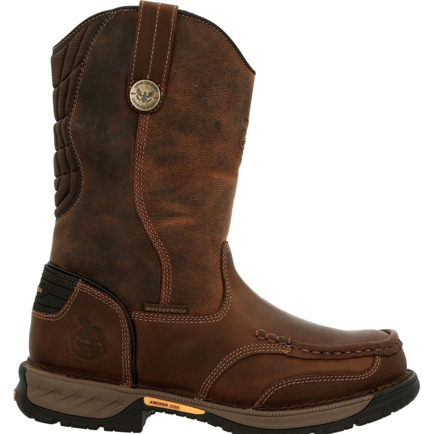 Men'S Georgia | Georgia Men'S Athens 360 11" Steel Toe Wp Work Boot Gb00442 Brown