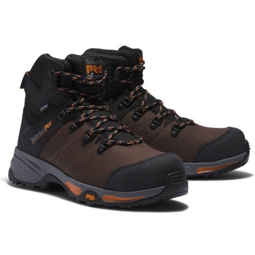 Men'S Timberland Pro | Timberland Pro Men'S Switchback Comp Toe Wp Hiker Work Boot Tb0A2B52214 Brown