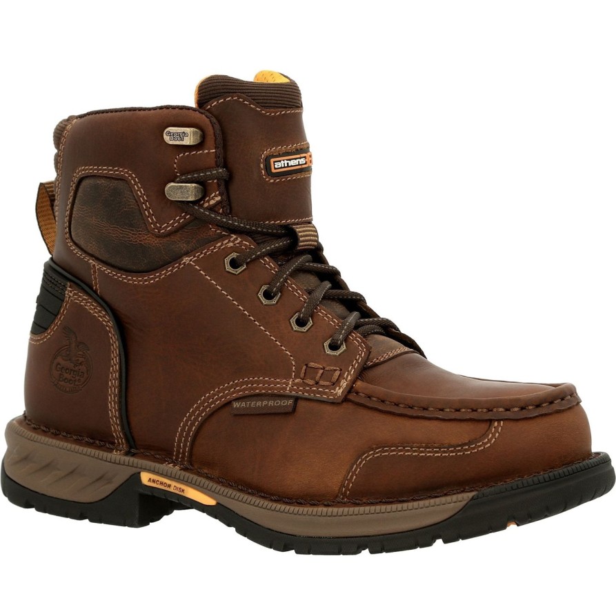 Men'S Georgia | Georgia Men'S Athens 360 5" Soft Toe Wp Work Boot Gb00439 Brown