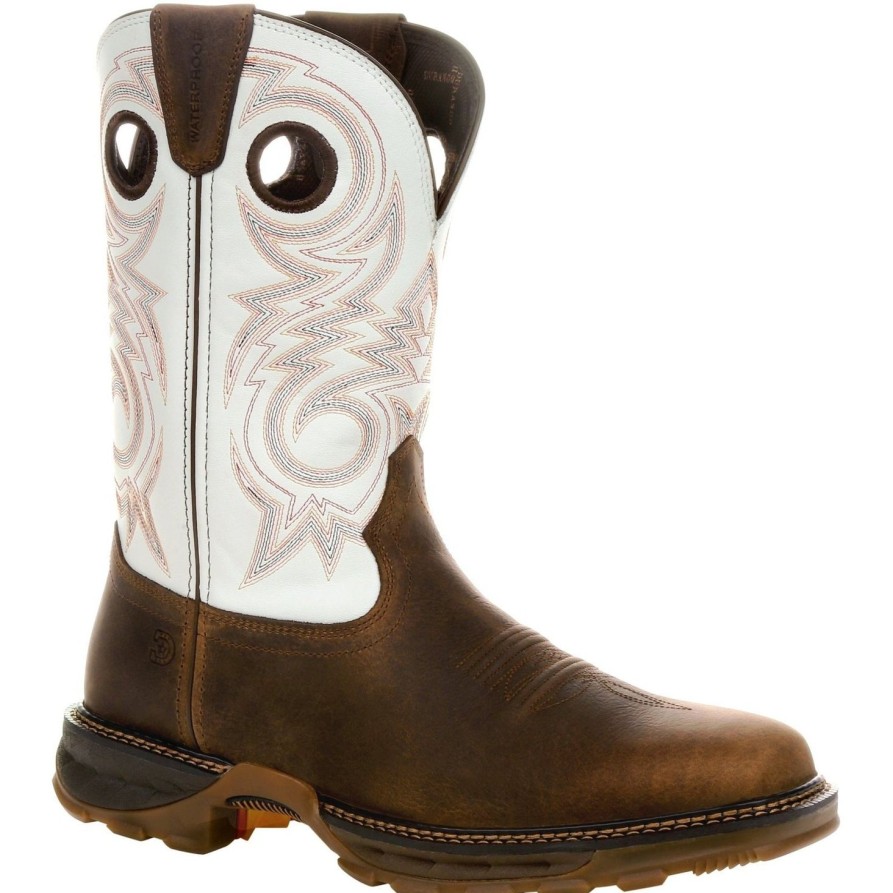 Men'S Durango | Durango Men'S Maverick Xp 11" Square Toe Wp Western Work Boot- Ddb0302 Brown