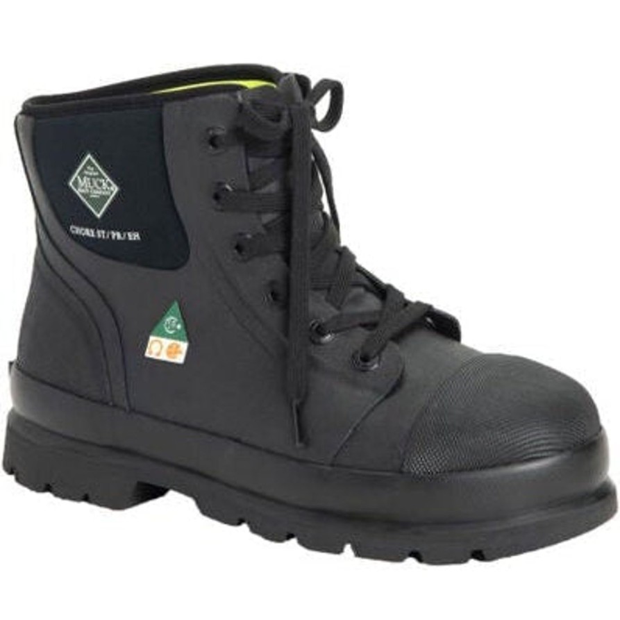 Men'S Muck | Muck Men'S Chore Classic 6" Steel Toe Wp Pr Work Boot C6St-Csa Black