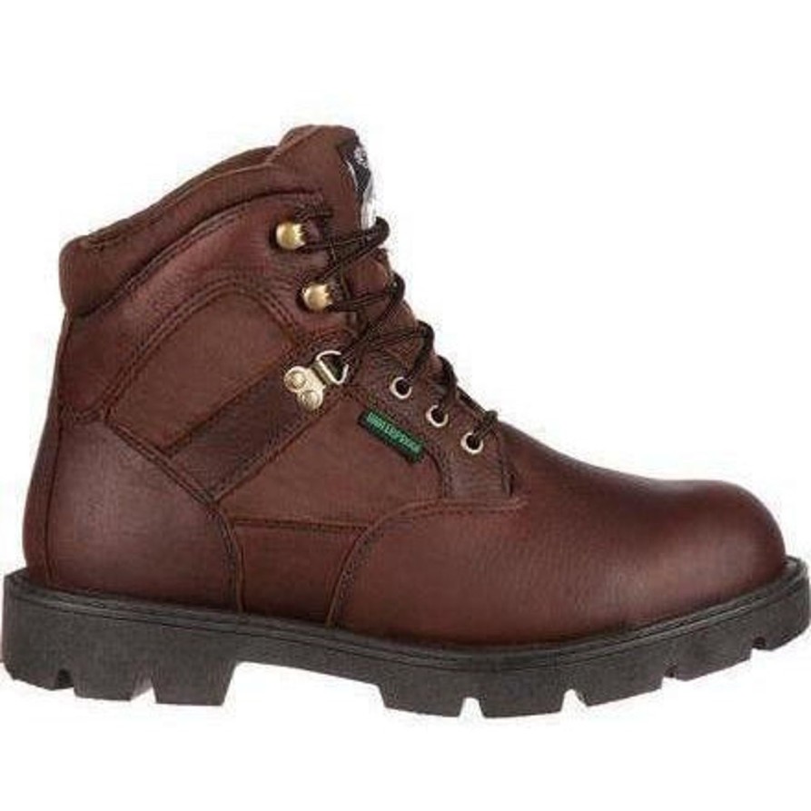 Men'S Georgia | Georgia Men'S Homeland 6" Waterproof Work Boot G106 Brown