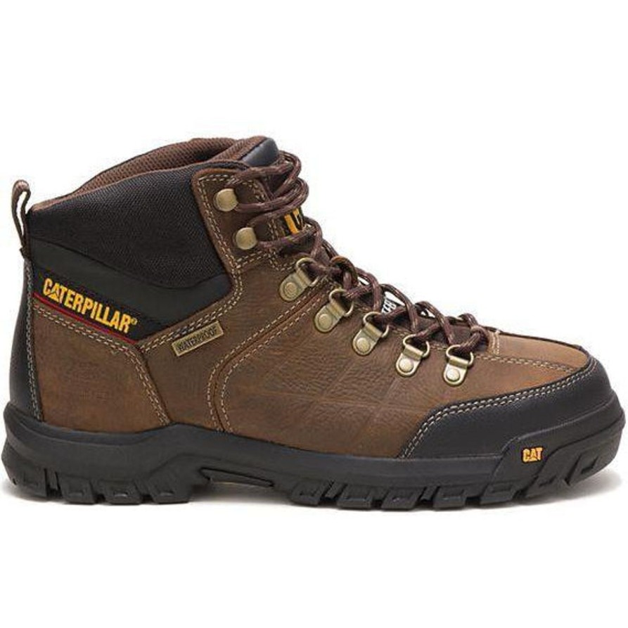 Men'S CAT | Cat Men'S Threshold Steel Toe Wp Sr Work Boot P90935 Brown