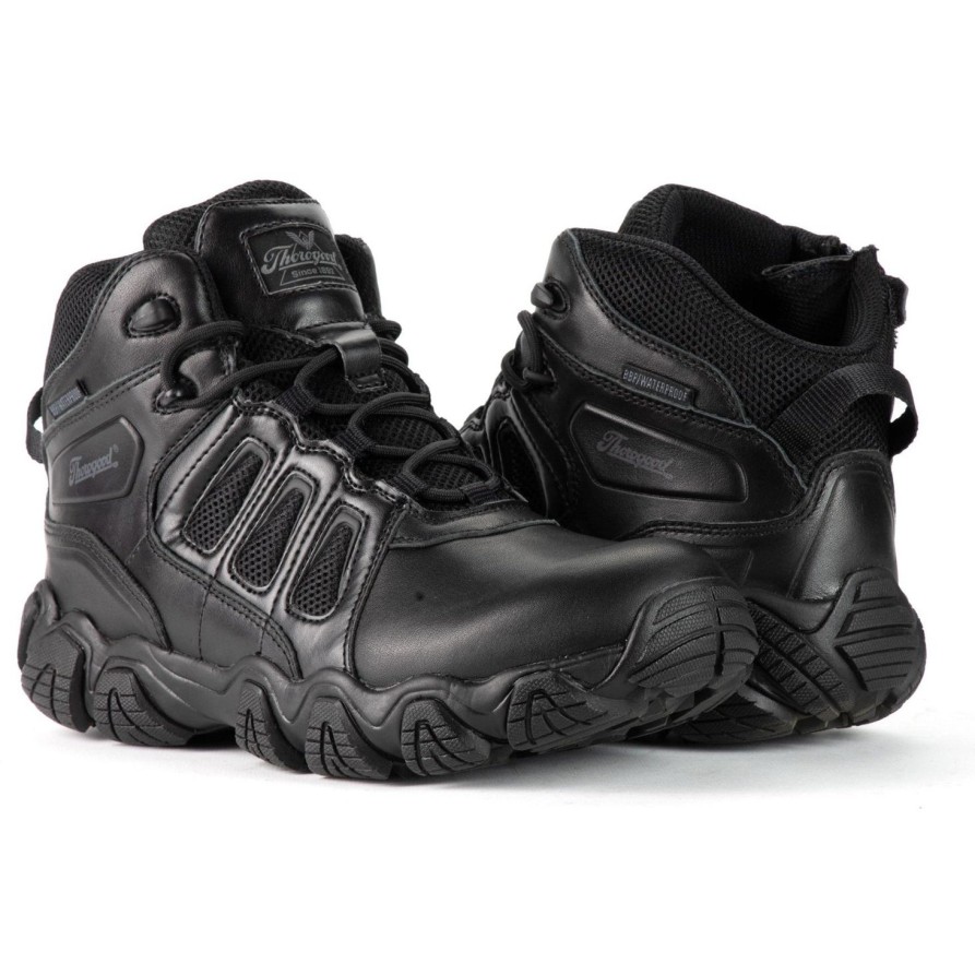 Men'S Thorogood | Thorogood Men'S Crosstrex 6" Comp Toe Wp Work Boot 804-6385 Black