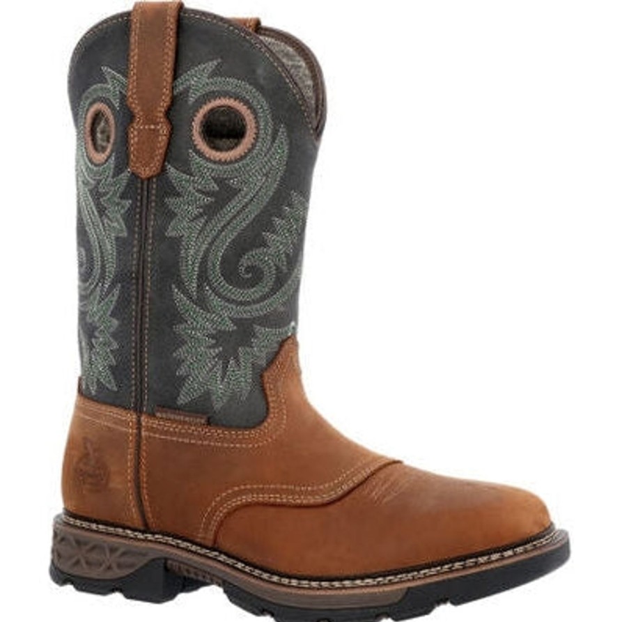 Men'S Georgia | Georgia Men'S Carbo Tec Flx 11" Soft Toe Western Work Boot Gb00620 Brown