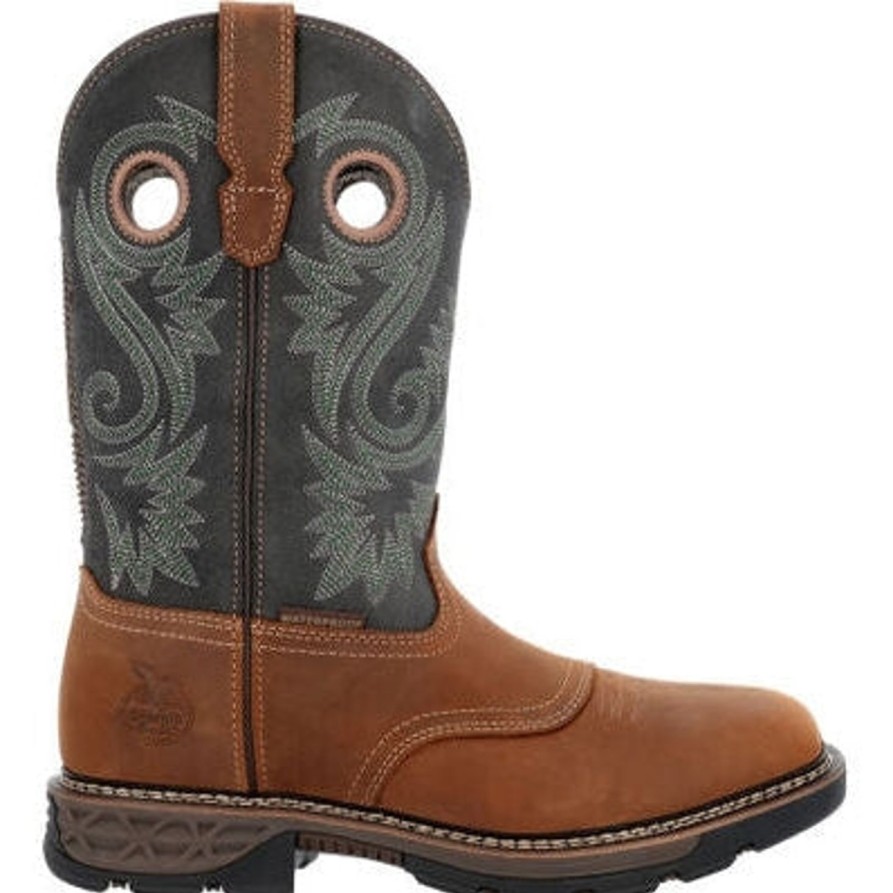 Men'S Georgia | Georgia Men'S Carbo Tec Flx 11" Soft Toe Western Work Boot Gb00620 Brown