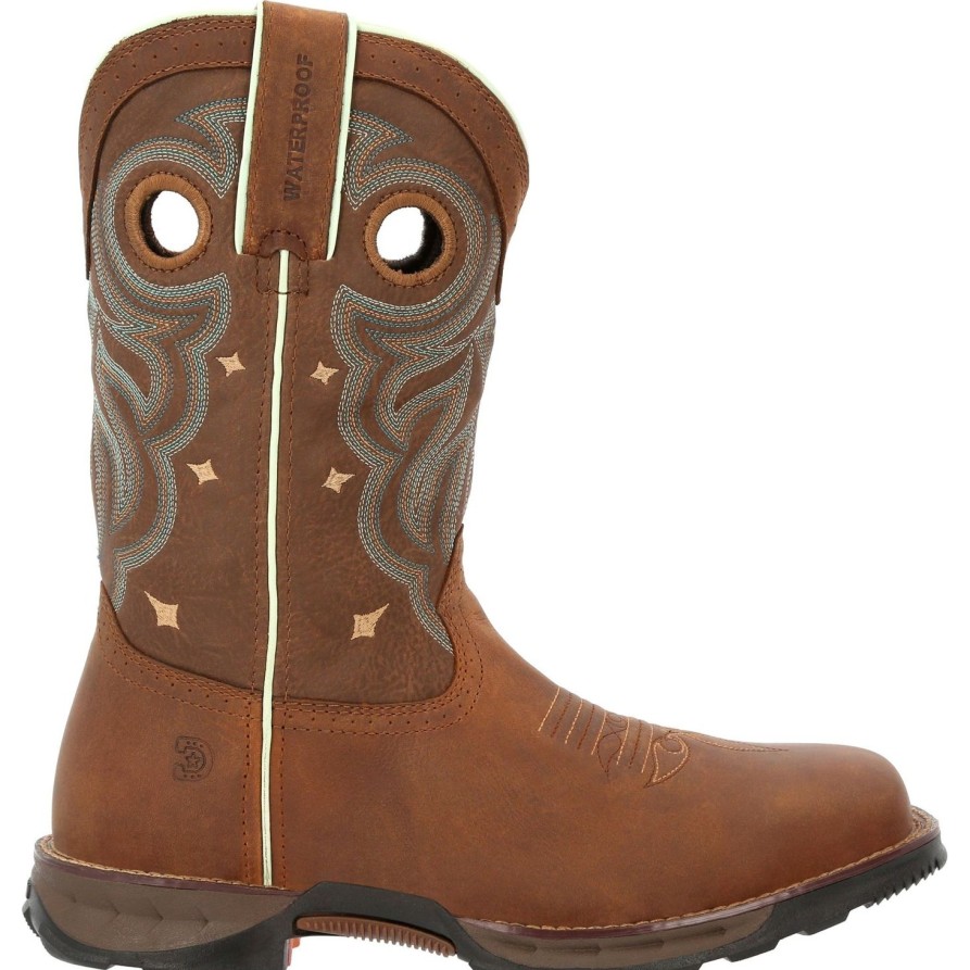 Women'S Durango | Durango Women'S Maverick 10" Steel Toe Wp Western Work Boot - Drd0416 Tan