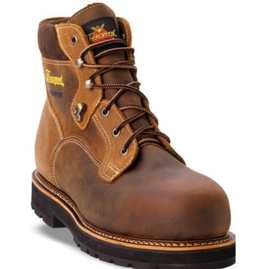 Men'S Thorogood | Thorogood Men'S Iron River Series 6" St Waterproof Work Boot -Brown- 804-4144 Crazyhorse