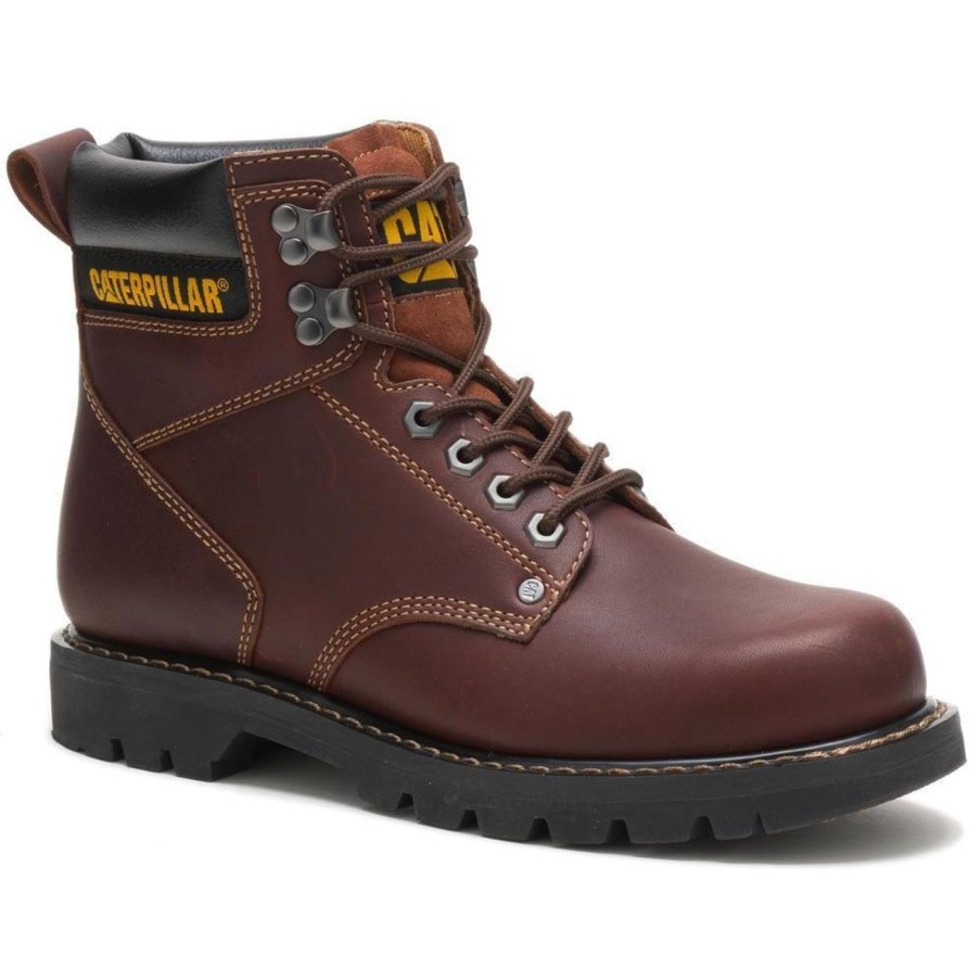 Men'S CAT | Cat Men'S Second Shift 6" Work Boot P72365 Brown